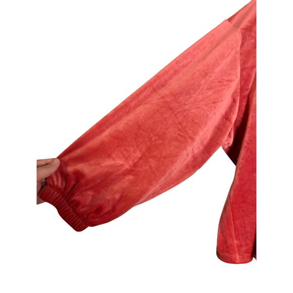 NWT Old Navy pink velour long sleeve blouse - Picture 7 of 9